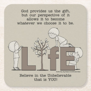 Perspective of Life Square Paper Coaster