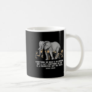 Perspective Quote Marcus Aurelius Elephant Illustr Coffee Mug