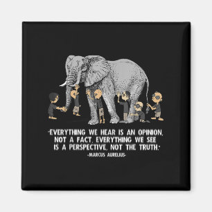 Perspective Quote Marcus Aurelius Elephant Illustr Magnet