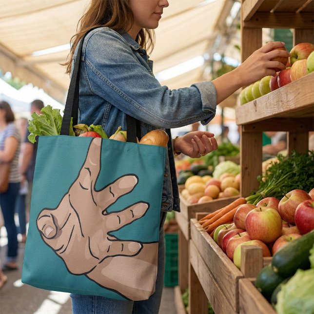Perspective Reaching Hand Tote Bag (Creator Uploaded)