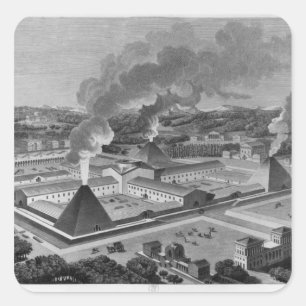 Perspective view of a canon forge square sticker