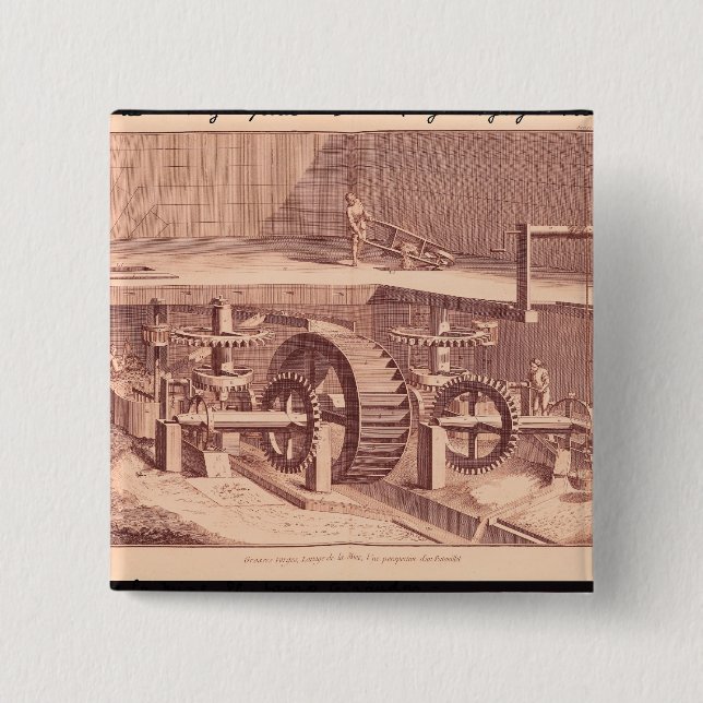 Perspective view of a 'Patouillet' 15 Cm Square Badge (Front)
