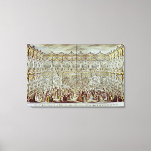 Perspective view of the ballroom constructed canvas print