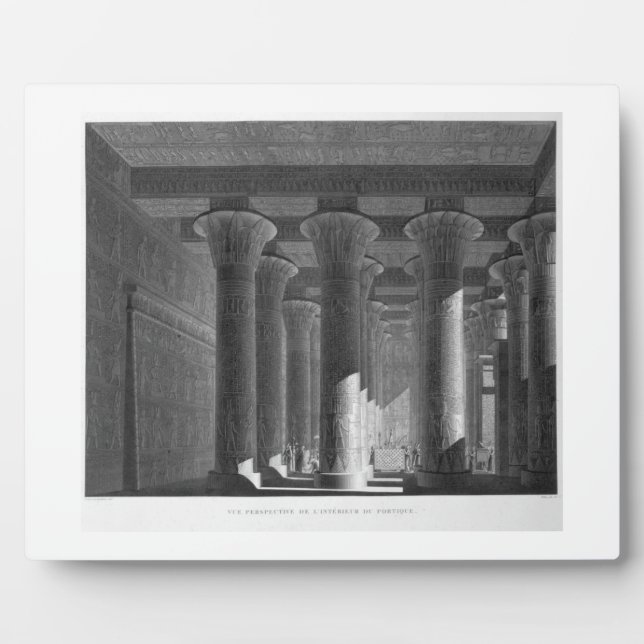 Perspective view of the portico interior, Esne (La Plaque (Front)