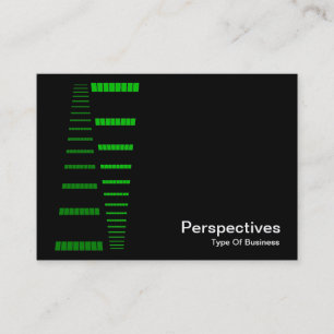 Perspectives - Green and White on Black Business Card