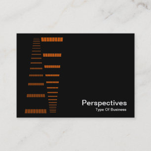Perspectives - Orange and White on Black Business Card