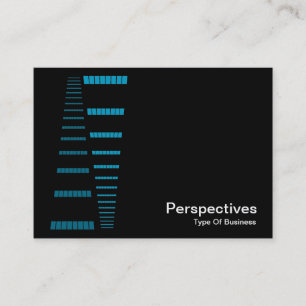 Perspectives - Sky Blue and White on Black Business Card