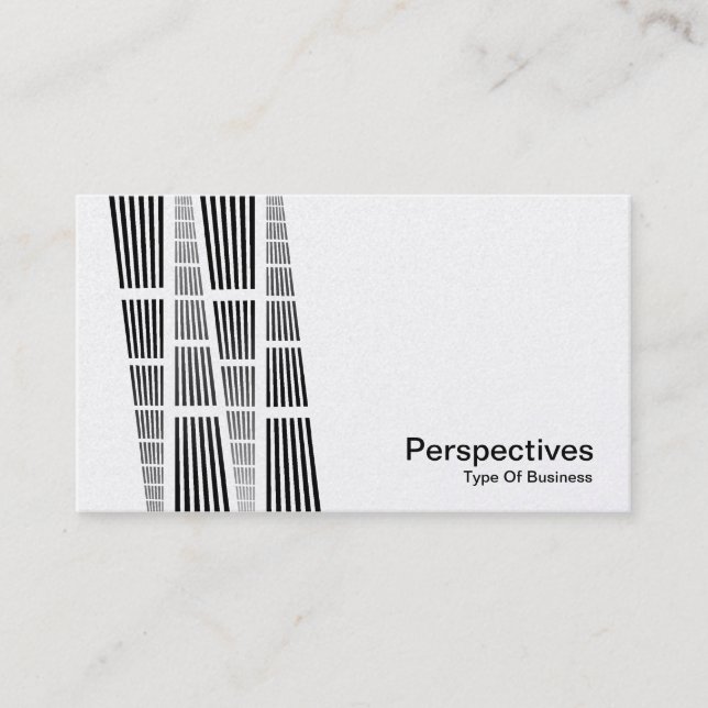 Perspectives v2 - Black and White (Platinum) Business Card (Front)