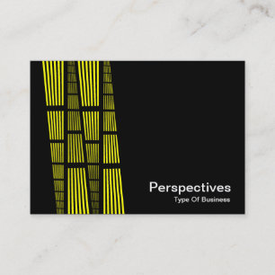 Perspectives v2 - Yellow and White on Black Business Card