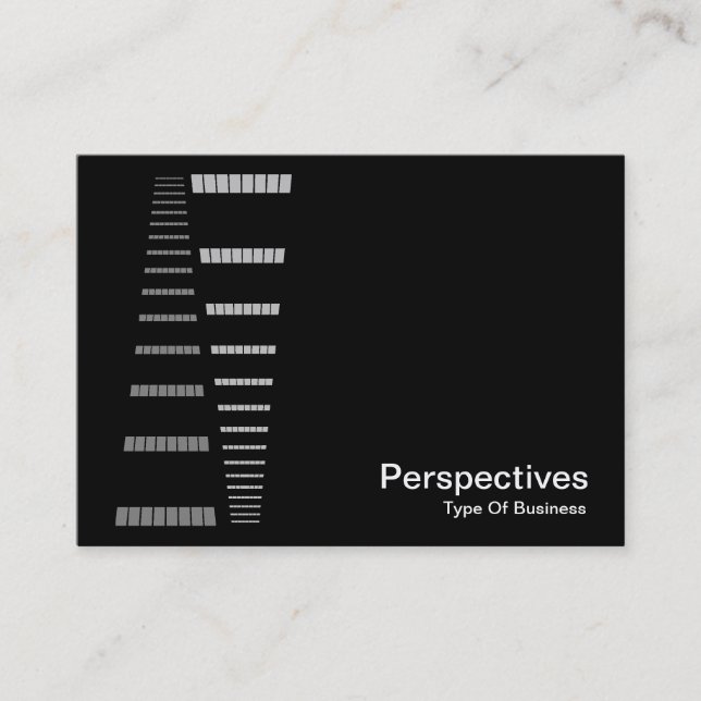 Perspectives - White on Black Business Card (Front)