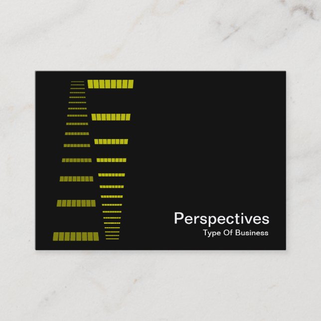 Perspectives - Yellow and White on Black Business Card (Front)