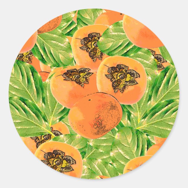 perssimon jungle classic round sticker (Front)