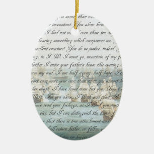 Persuasion Letter customisable Ceramic Tree Decoration