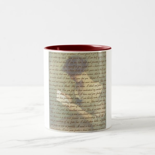Persuasion Letter Two-Tone Coffee Mug (Center)
