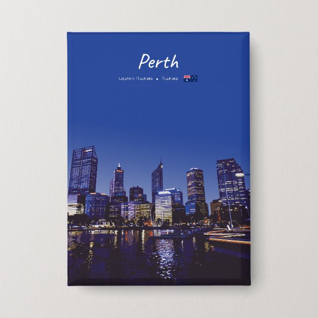 Perth, Australia - City Skyline Night (Front)