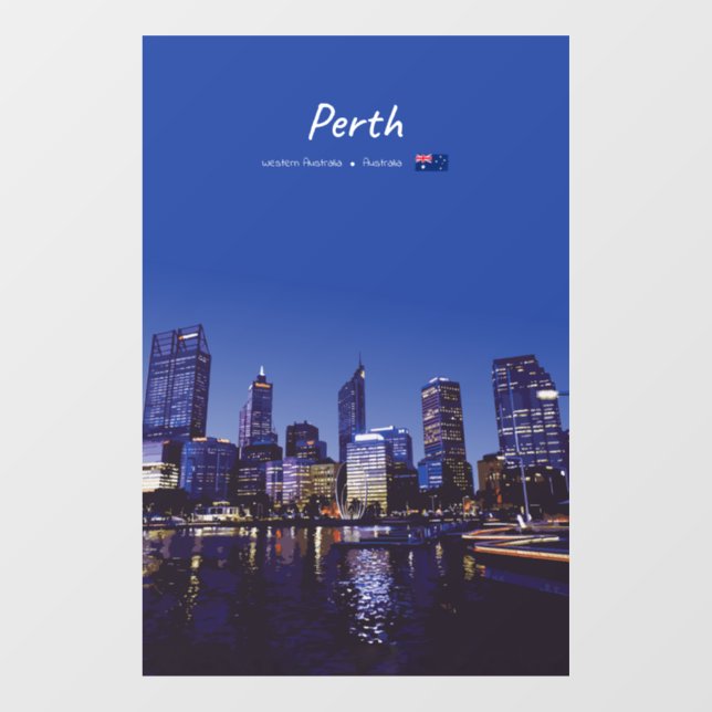 Perth, Australia - City Skyline Night (Sheet)