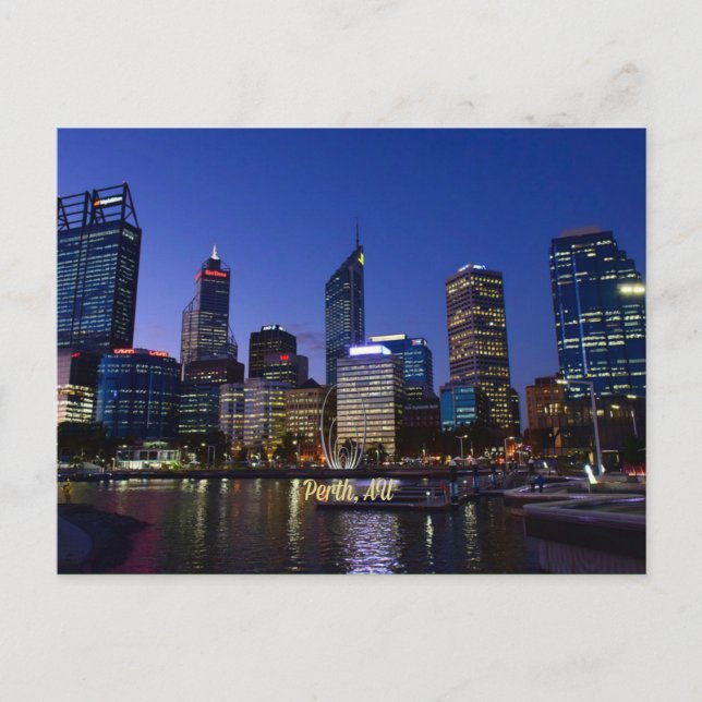 Perth, Australia cityscape photograph Postcard (Front)