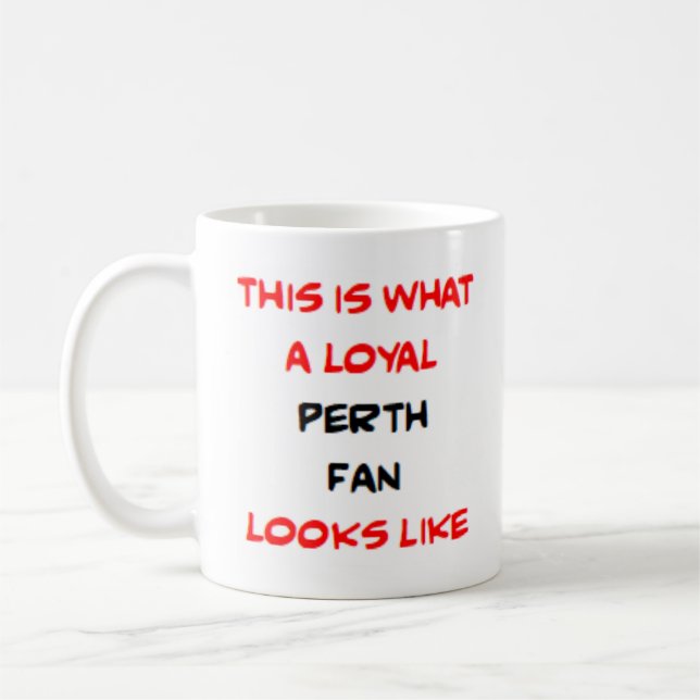 perth fan, loyal coffee mug (Left)