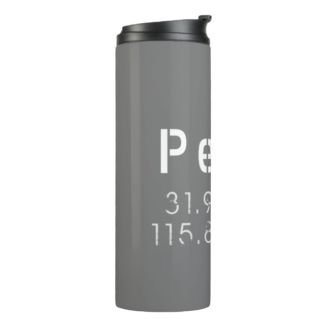 Perth Latitude and Longitude Thermal Tumbler (Rotated Left)
