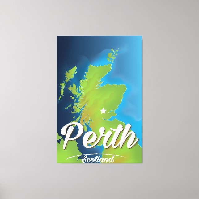 Perth Scotland Travel poster Canvas Print (Front)