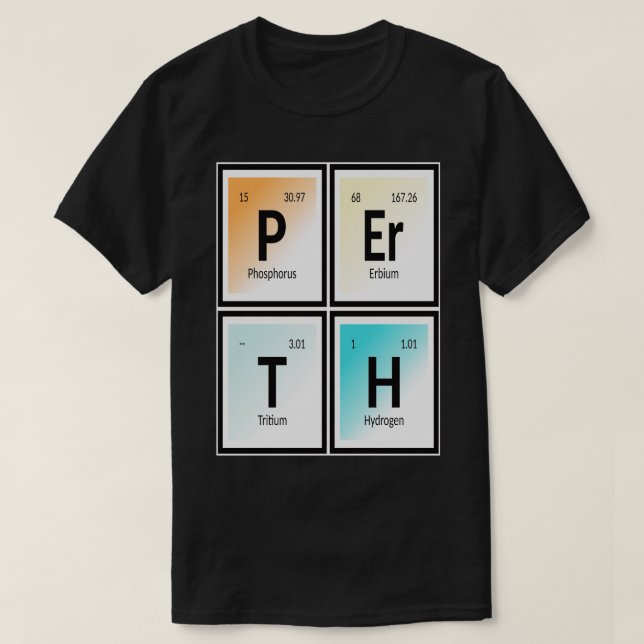 Perth Table of Elements T-Shirt (Design Front)