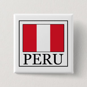 Peru 15 Cm Square Badge