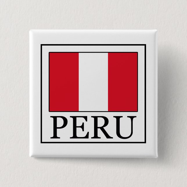 Peru 15 Cm Square Badge (Front)