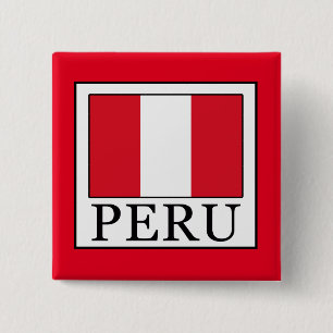 Peru 15 Cm Square Badge