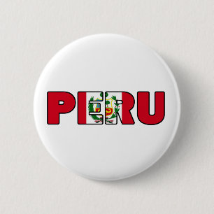 Peru 6 Cm Round Badge