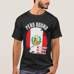 Peru Bound Country Travel Peruvian Flag Vacation S T-Shirt