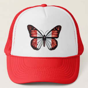 Peru butterfly monarch flag trucker hat