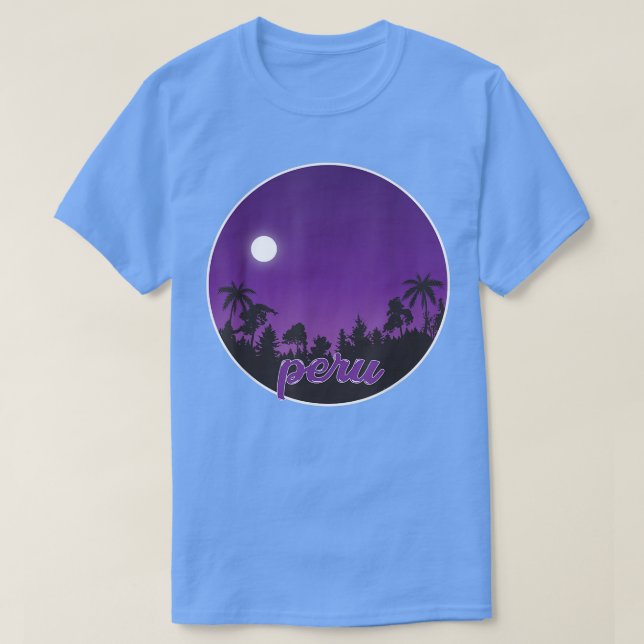 peru By night with Palms  T-Shirt (Design Front)