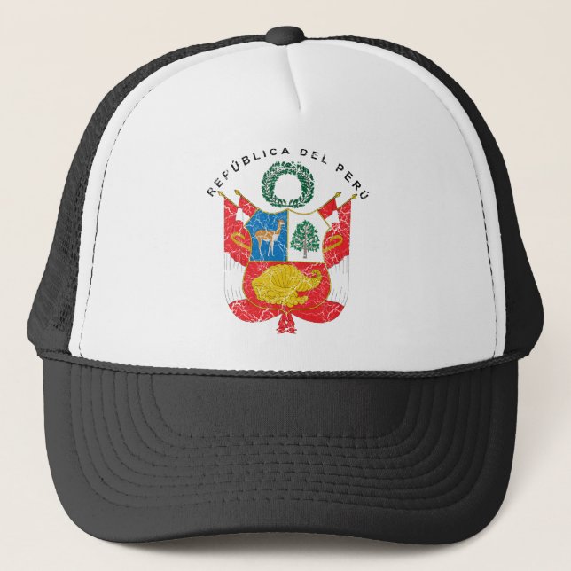 Peru Coat Of Arms Trucker Hat (Front)