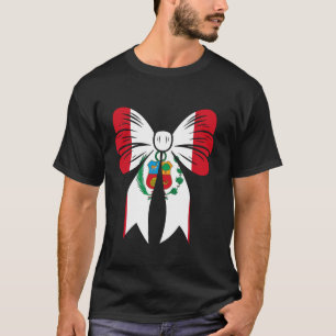 Peru Coquette Bow Girl Ribbon Pride Peruvian Flag T-Shirt