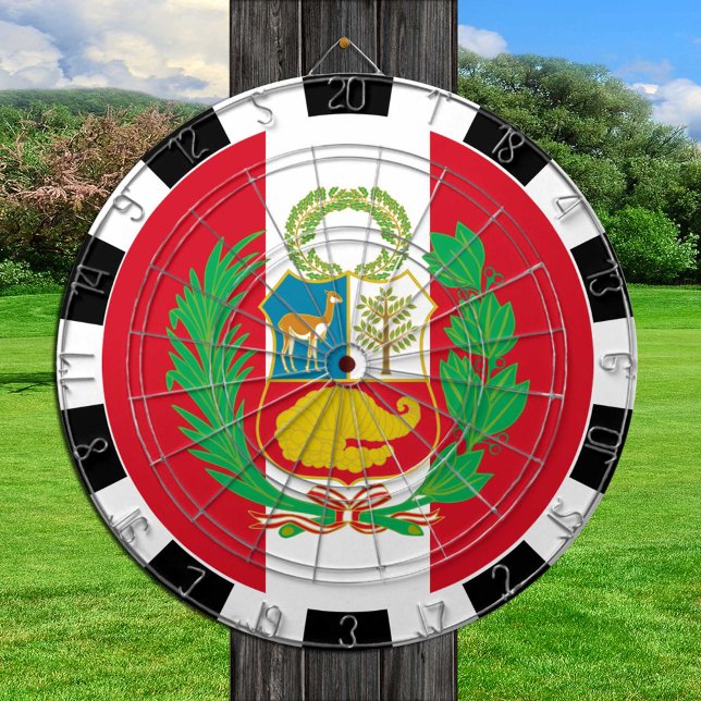 Peru Dartboard & Peruvian Flag darts / game board (Creator Uploaded)