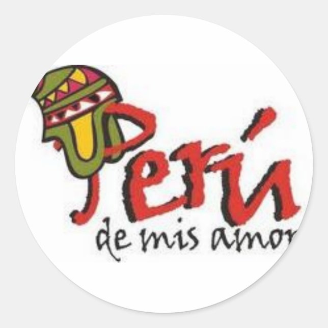 PERU DE MIS AMORES CLASSIC ROUND STICKER (Front)