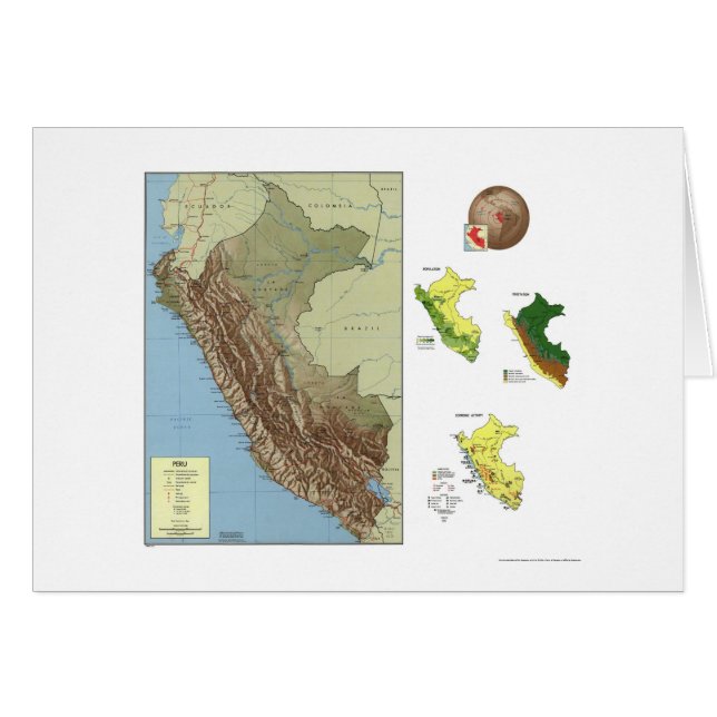 Peru Detailed Map 1970 (Front Horizontal)