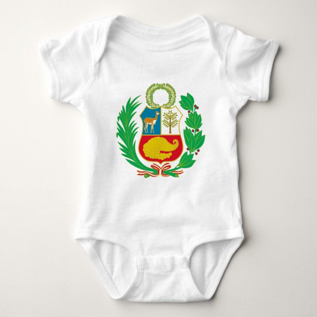 Peru - Escudo Nacional (National Emblem) Baby Bodysuit (Front)