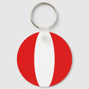 Peru Fisheye Flag Keychain