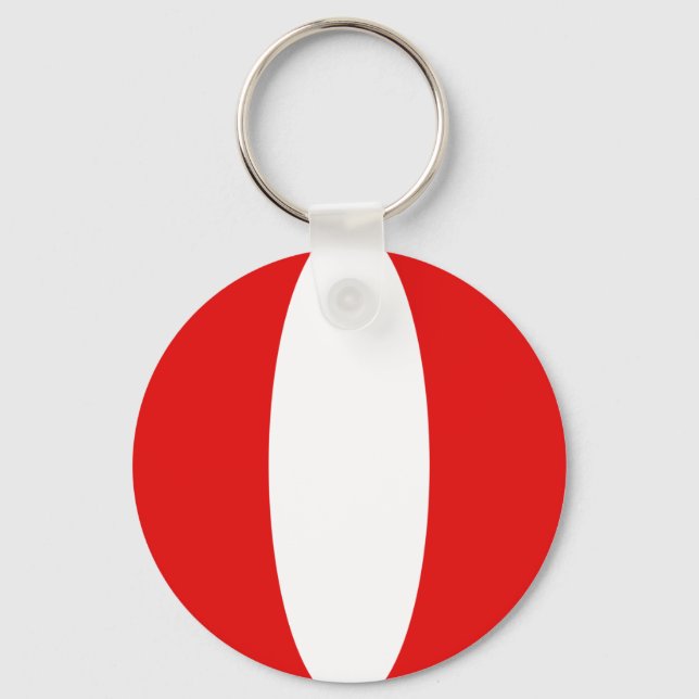 Peru Fisheye Flag Keychain (Front)