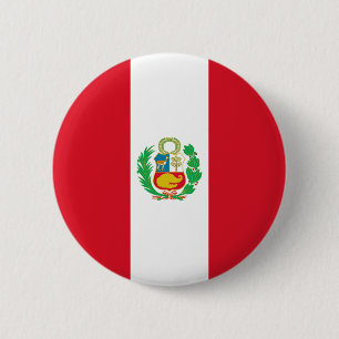 Peru Flag 6 Cm Round Badge