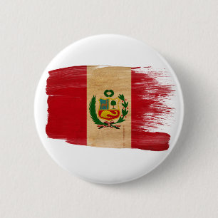 Peru Flag 6 Cm Round Badge