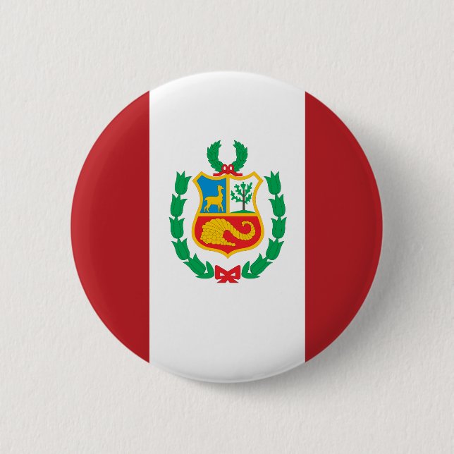 Peru Flag 6 Cm Round Badge (Front)