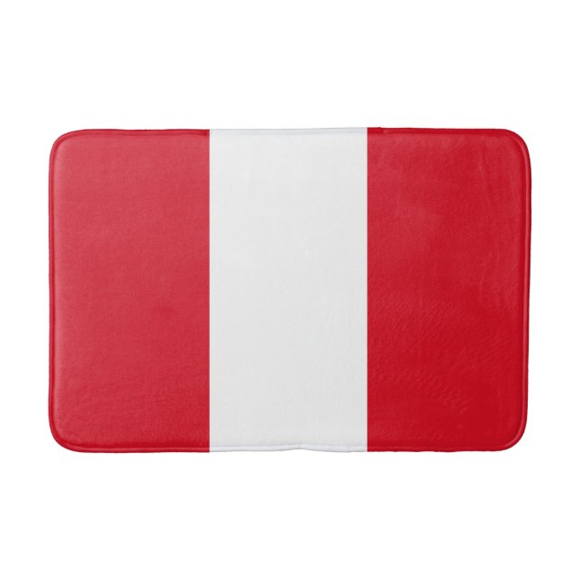Peru Flag Bath Mat (Front)