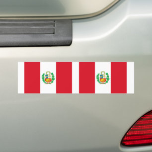 Peru Flag Bumper Sticker