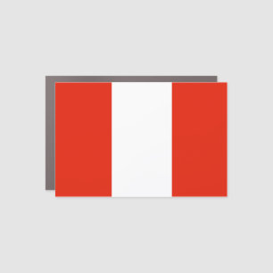 Peru Flag Car Magnet