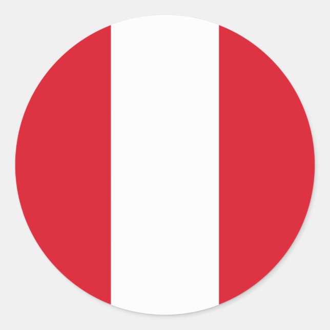Peru Flag Classic Round Sticker (Front)