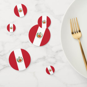 Peru flag confetti