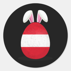 Peru Flag Egg Bunny Ears Peruvian Easter Sunday  Classic Round Sticker