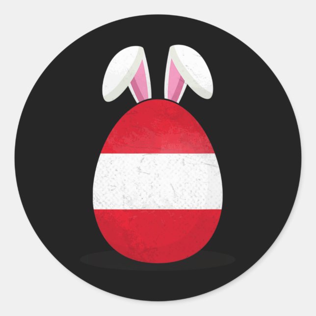 Peru Flag Egg Bunny Ears Peruvian Easter Sunday  Classic Round Sticker (Front)